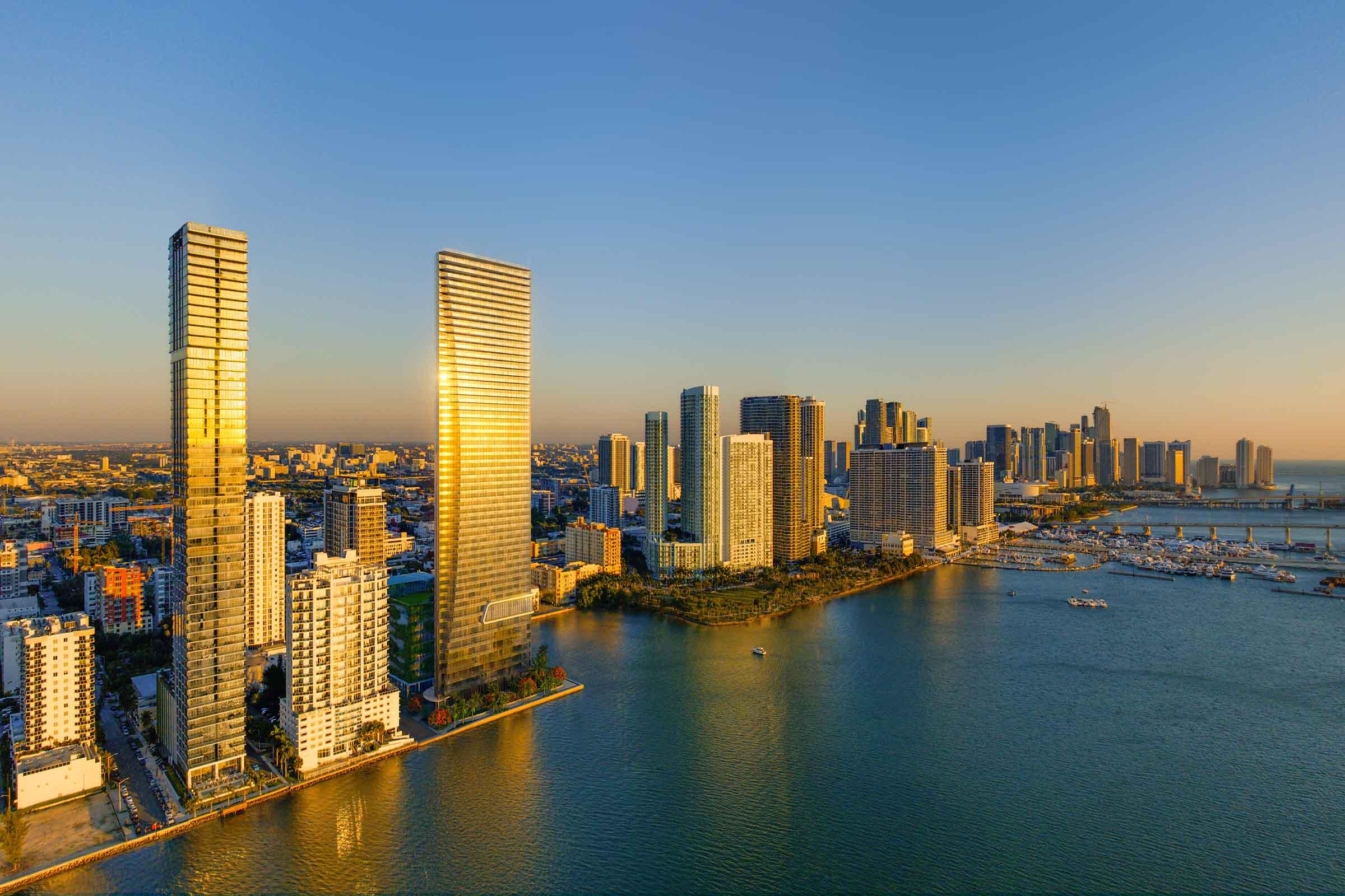 Rendering of EDITION Residences Miami Edgewater Aerial View